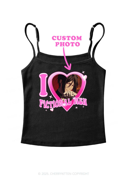 Custom I Love Fictional Men Y2K Spaghetti Strap Cami Cherrykitten