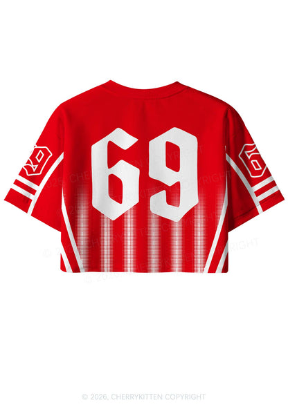 God Given Bisexual Right Pride Y2K Crop Sport Jersey Shirts Cherrykitten