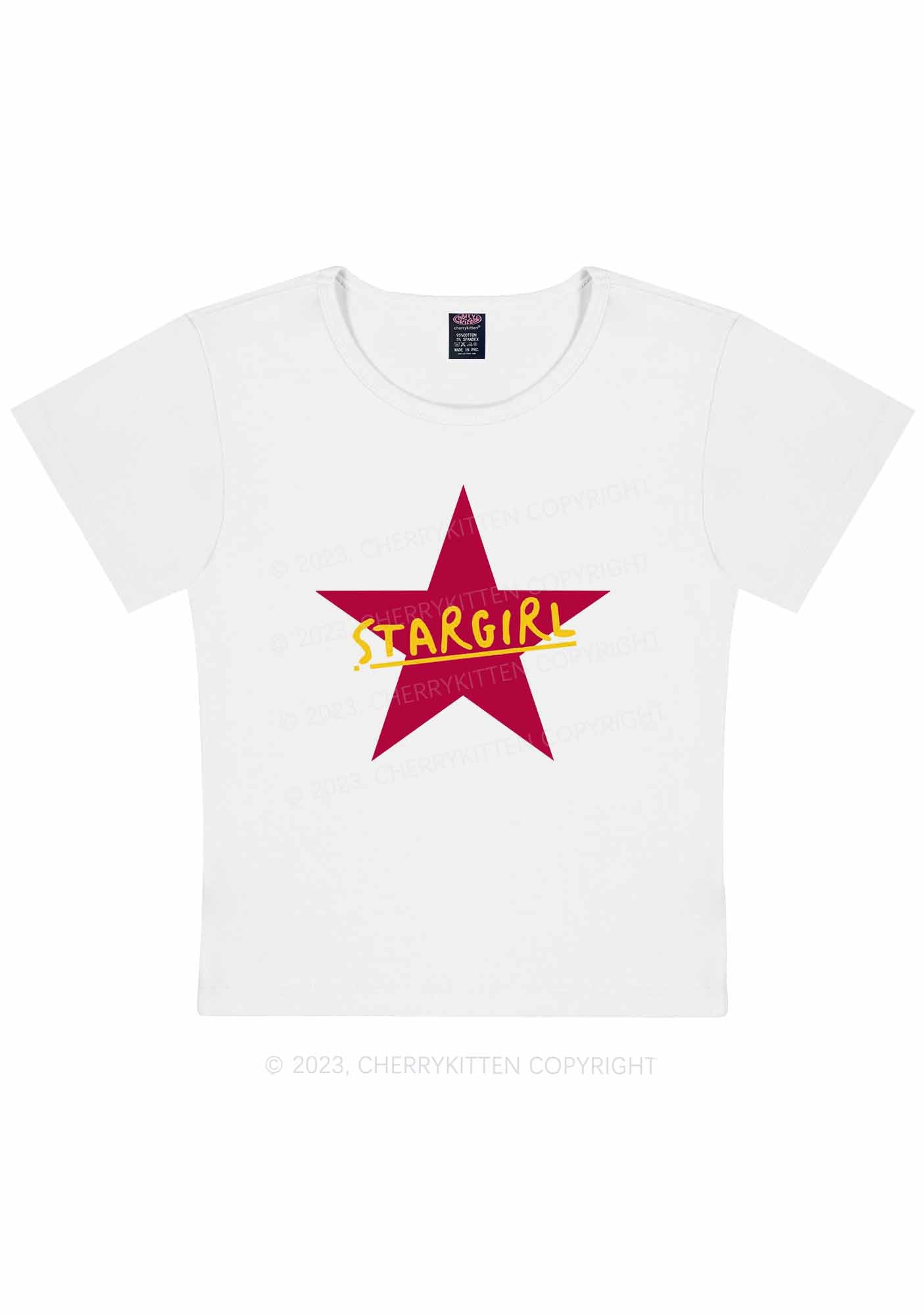 Curvy Stargirl Y2K Baby Tee Cherrykitten