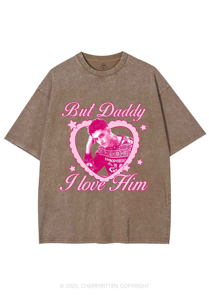 Custom Daddy I love Him Y2K Shirts Washed Tee Cherrykitten