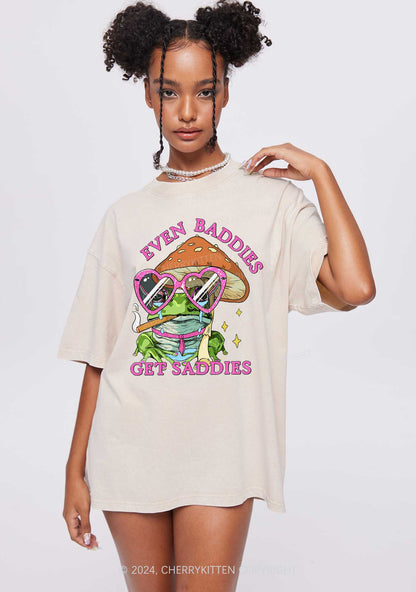 Even Baddies Frog Y2K Washed Tee Cherrykitten