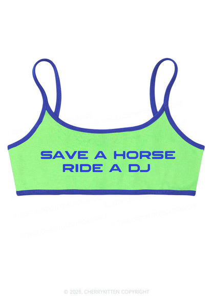 Ride A DJ Y2K Super Crop Cami Cherrykitten