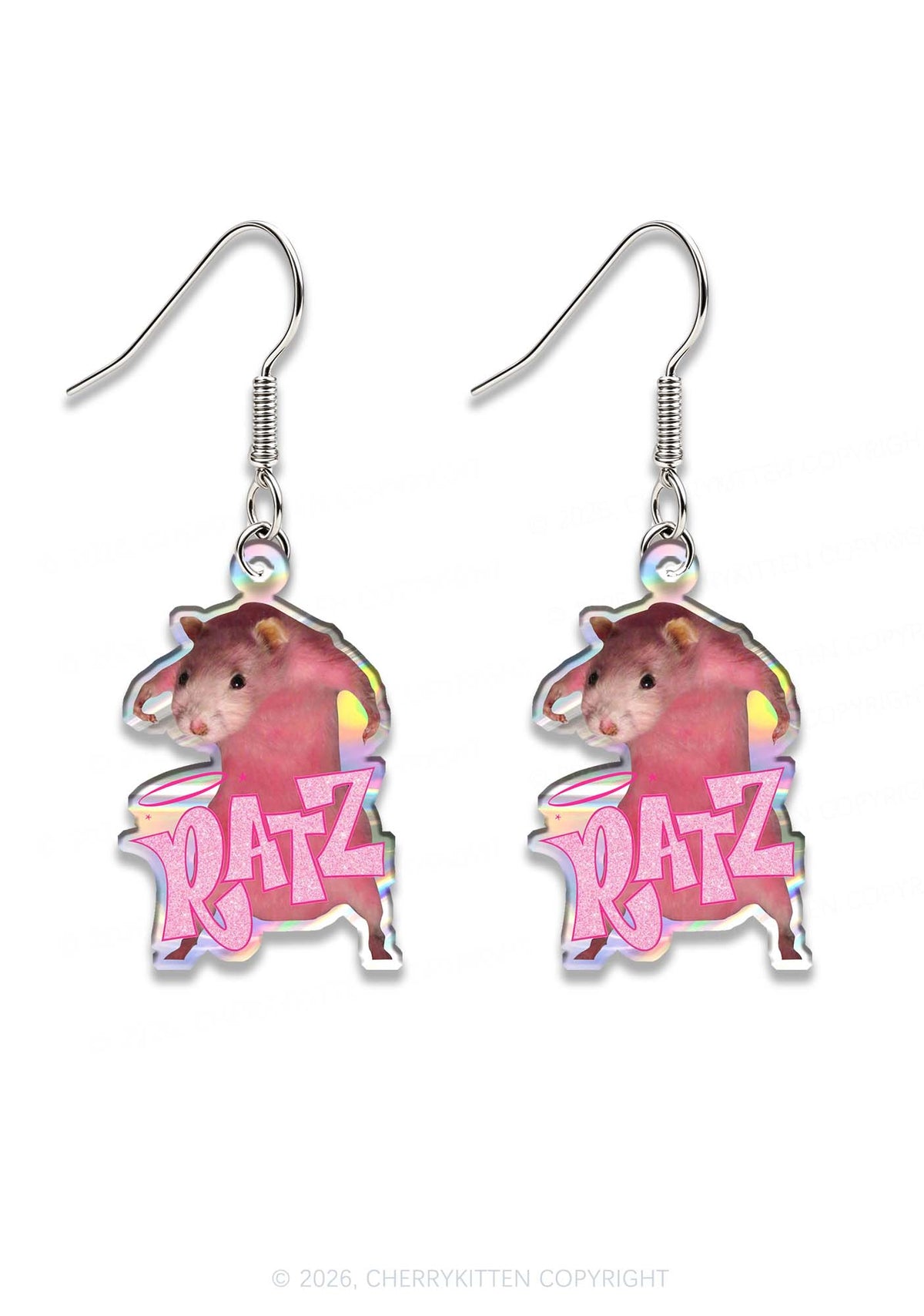 Pink Ratz Y2K Acrylic Earrings Cherrykitten
