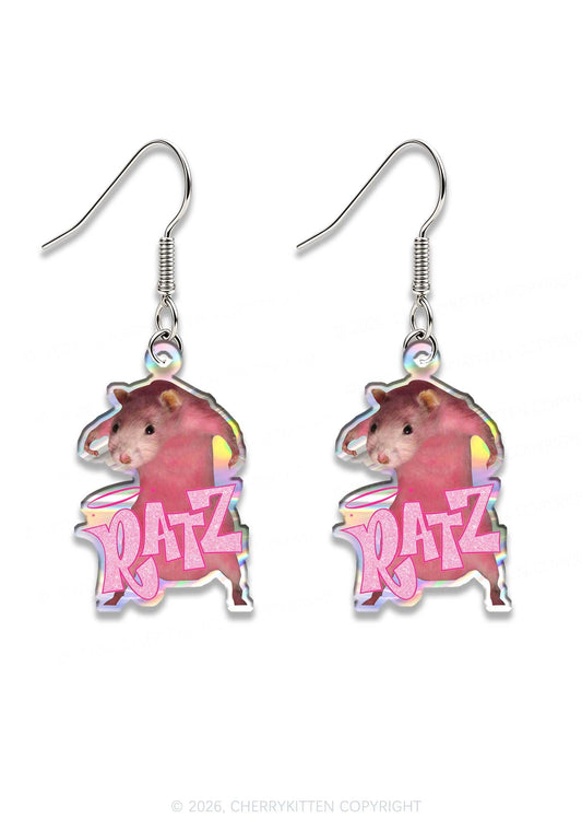 Pink Ratz Y2K Acrylic Earrings Cherrykitten