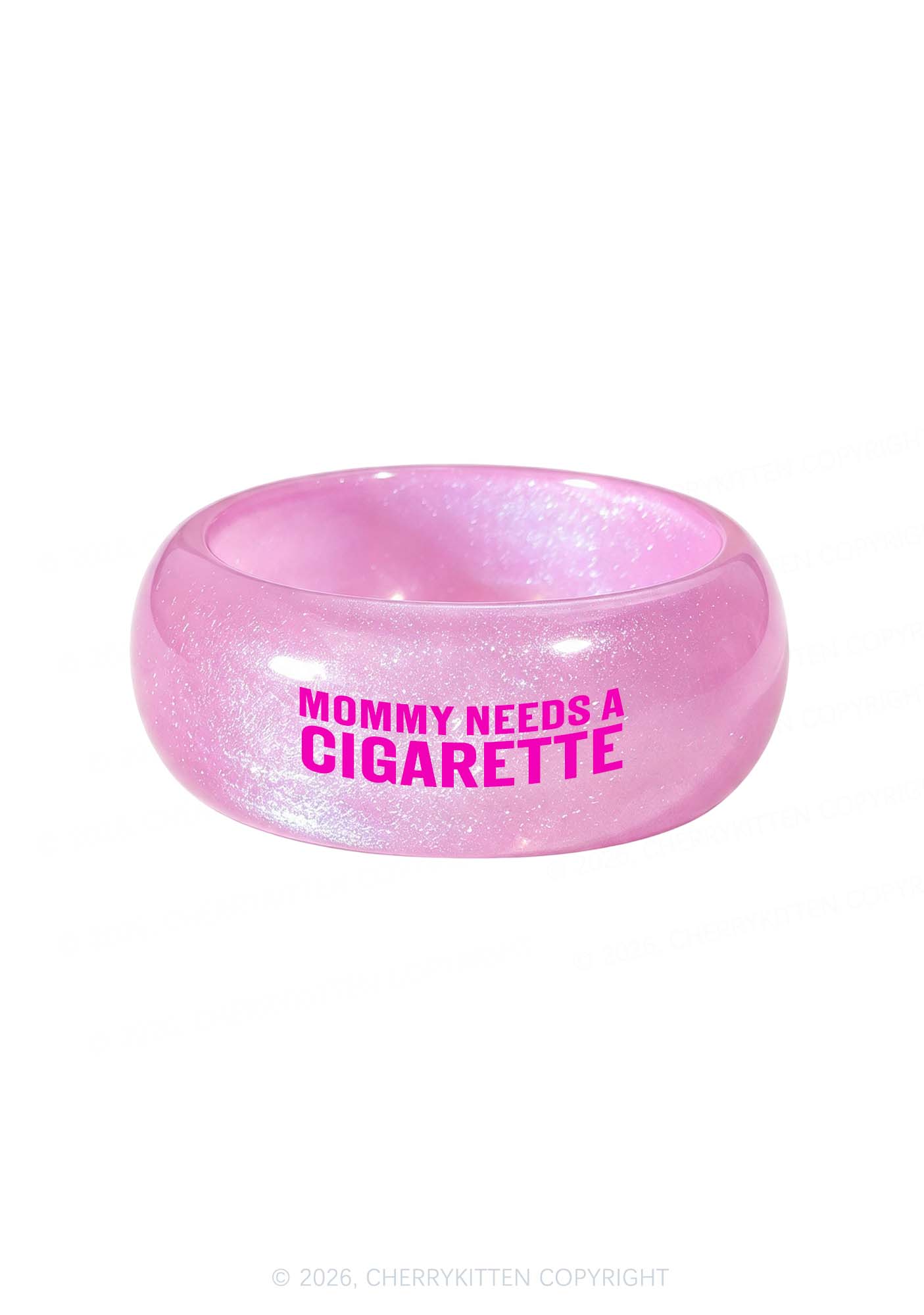 Mommy Needs A Cigarette Y2K Cuff Bangle Cherrykitten