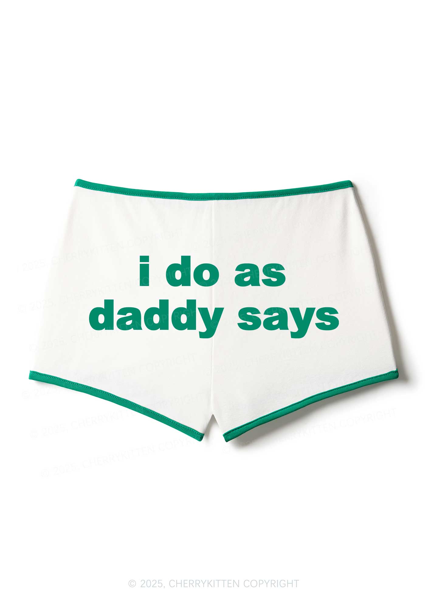 I Do As Daddy Says Y2K Booty Shorts Cherrykitten