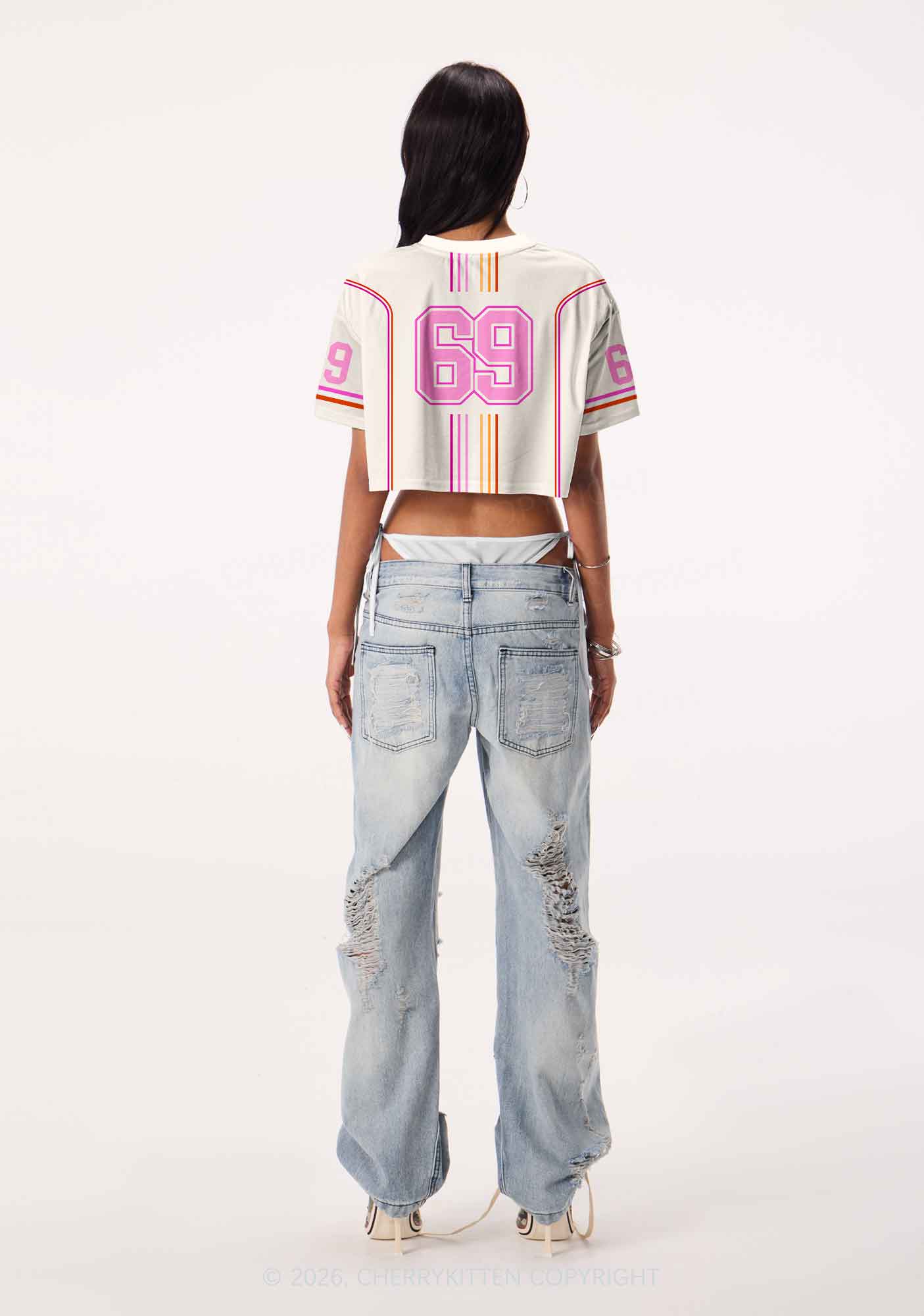 Scissors And Carabiner Pride Y2K Crop Sport Jersey Shirts Cherrykitten