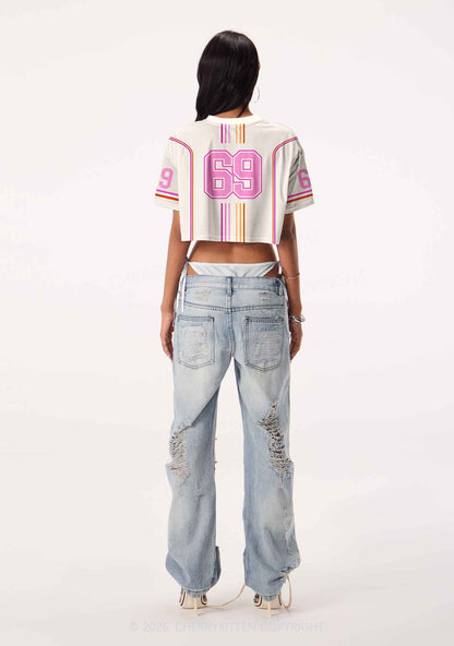 Scissors And Carabiner Pride Y2K Crop Sport Jersey Shirts Cherrykitten