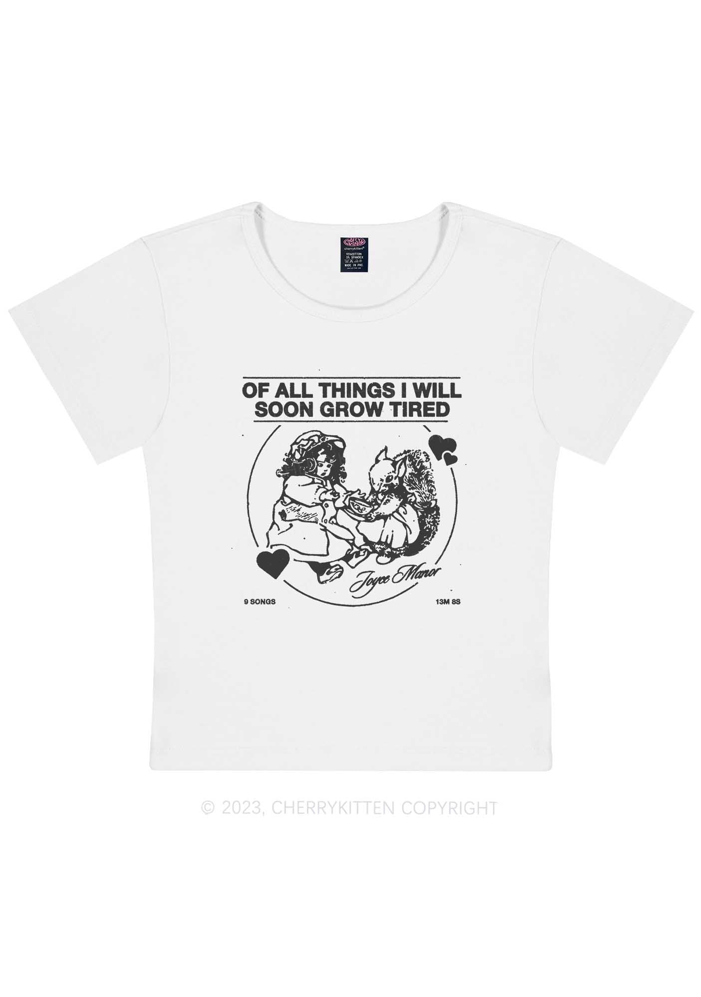 Curvy I Grow Tired All Things Y2K Baby Tee Cherrykitten