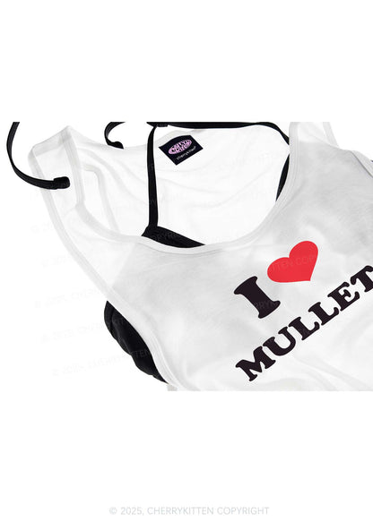 I Love Mullets Y2K Sheer Boyfriend Tank Cherrykitten