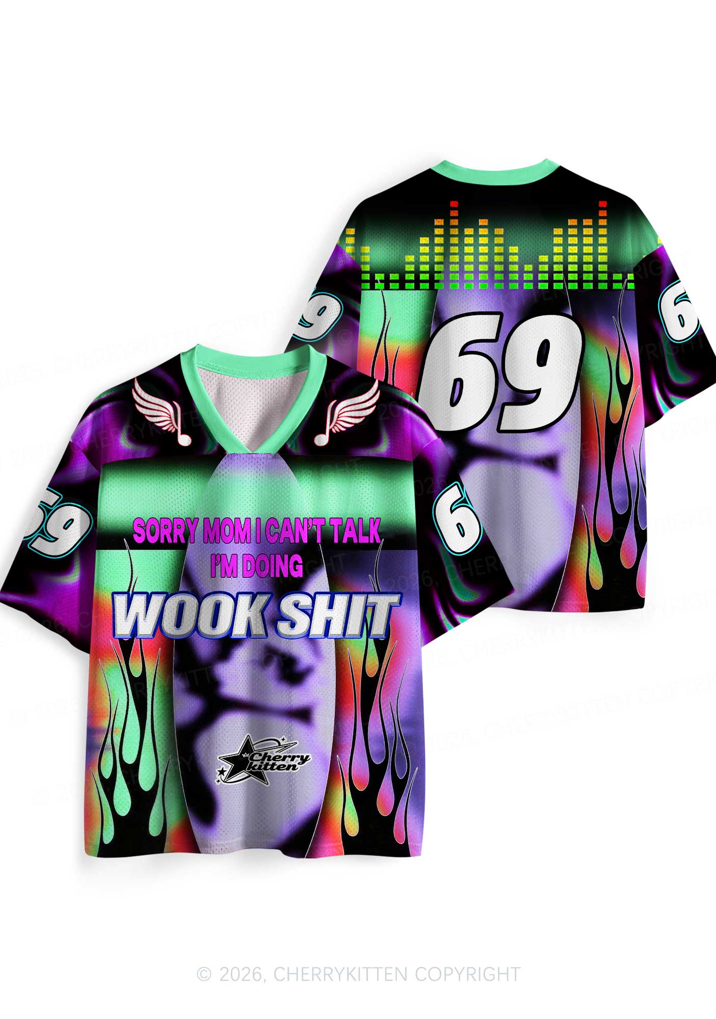 Im Doing Wook Shxt Y2K Sport Jersey Shirts Cherrykitten