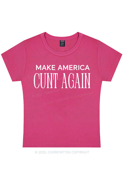 Make America Cxxt Again Y2K Baby Tee Cherrykitten