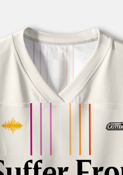 I Suffer From Lesbian Thoughts Pride Y2K Crop Sport Jersey Shirts Cherrykitten