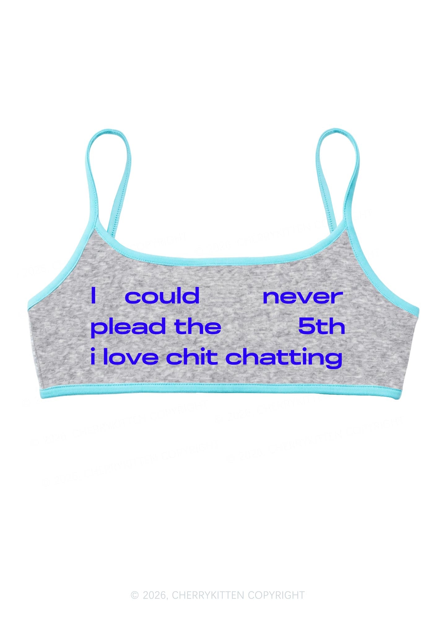 I Love Chit Chatting Y2K Super Crop Cami Cherrykitten