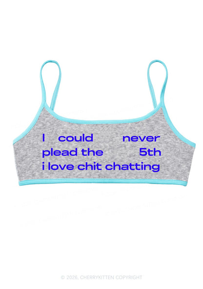 I Love Chit Chatting Y2K Super Crop Cami Cherrykitten