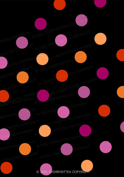 Lesbian Dots Pride Y2K Print Mini Layered Skirt Cherrykitten