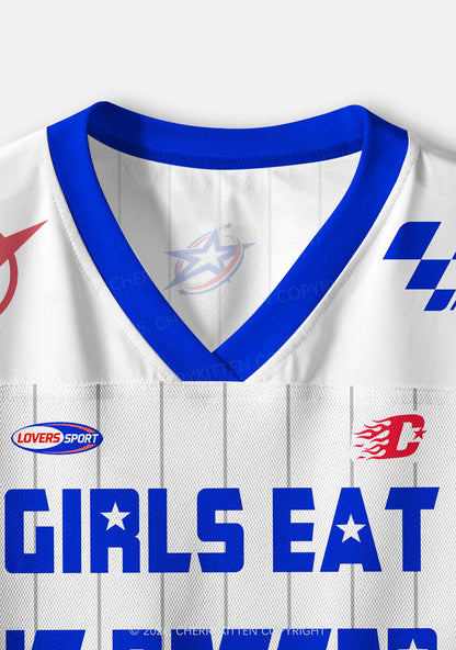 Girls Eat It Better Pride Y2K Crop Sport Jersey Shirts Cherrykitten