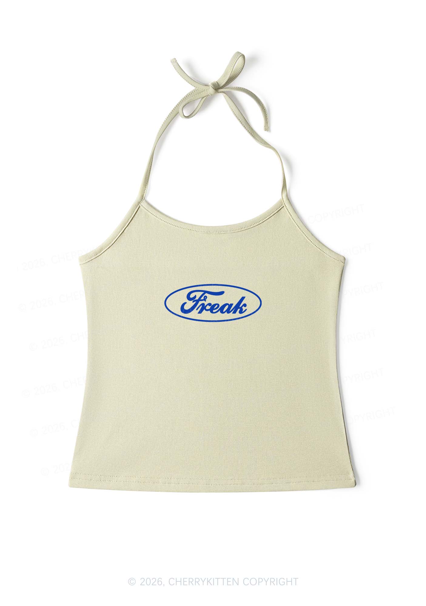Oval Freak Y2K Halter Neck Cami Cherrykitten