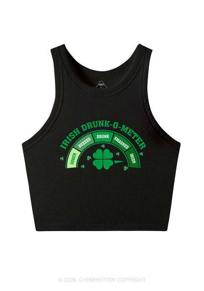 Irish Drunk O Meter St Patricks Y2K Crop Tank Top Cherrykitten