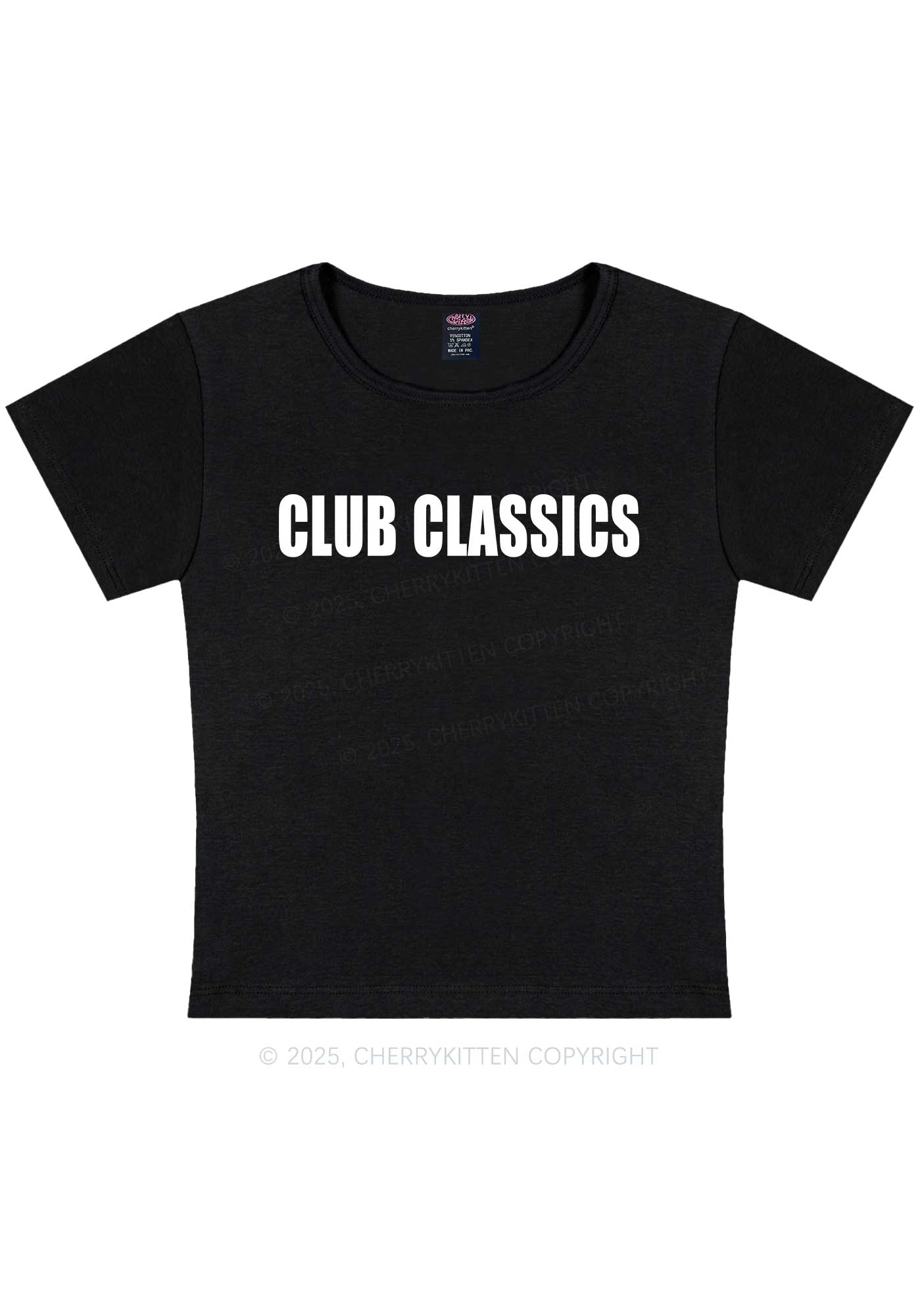 Club Classics Y2K Baby Tee Cherrykitten