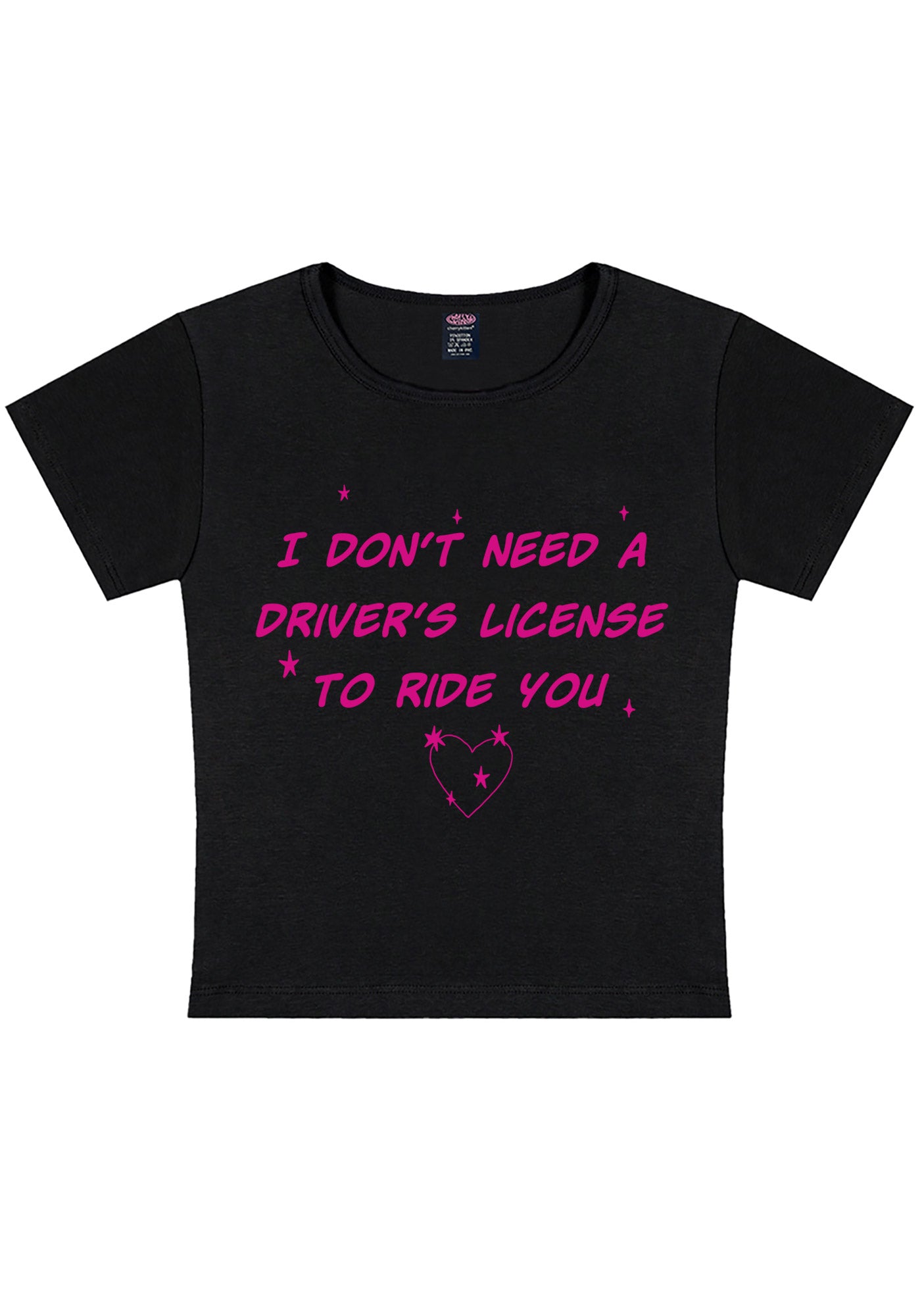 I Dont Need Drivers License Y2K Baby Tee Cherrykitten
