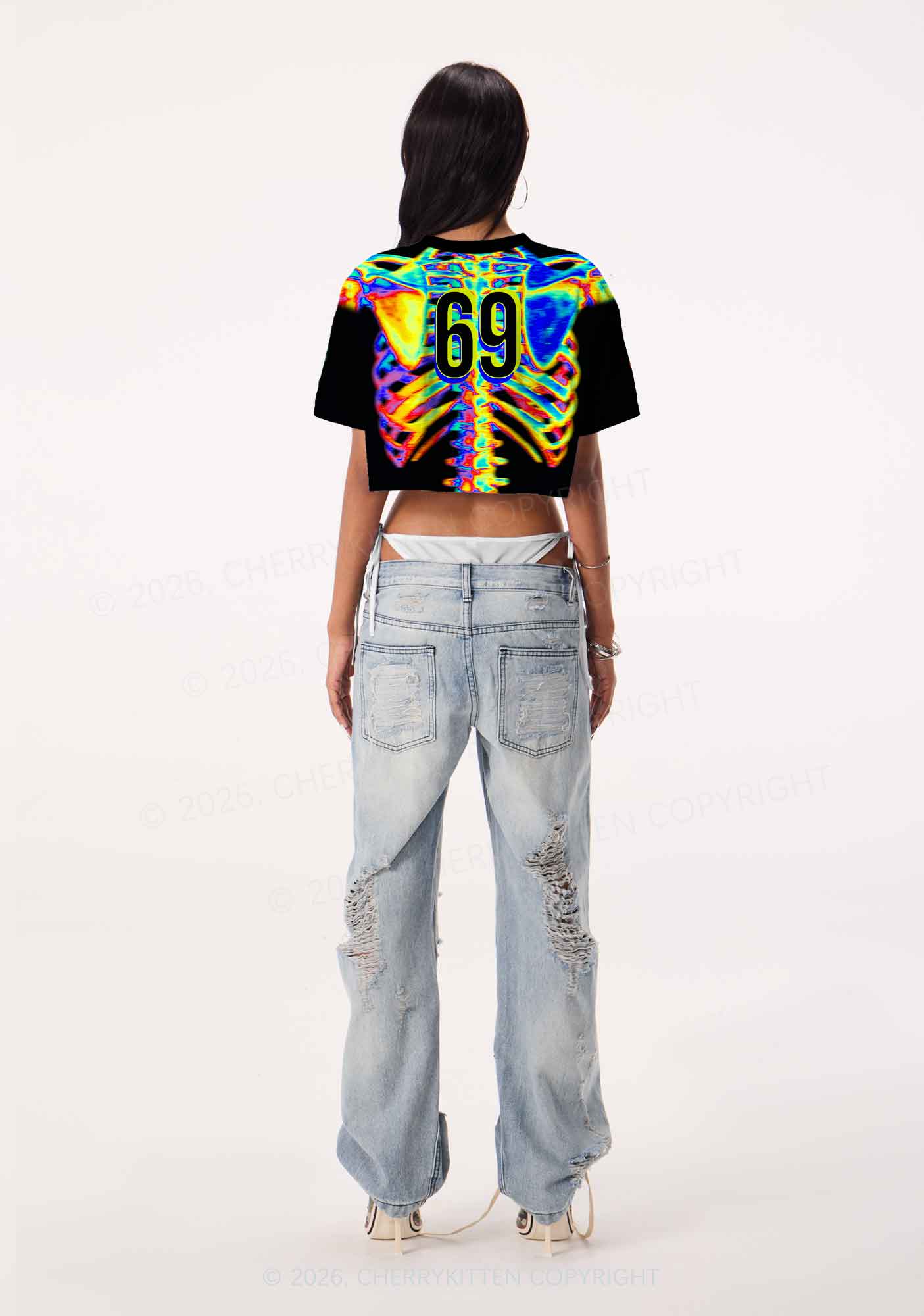 I Prefer The DJ Y2K Crop Sport Jersey Shirts Cherrykitten