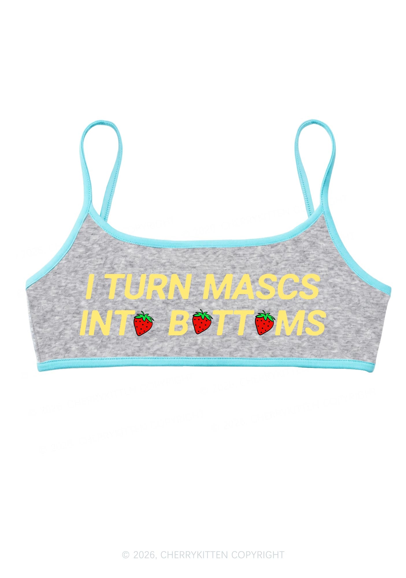 Turn Mascs Into Bottoms Pride Y2K Super Crop Cami Cherrykitten