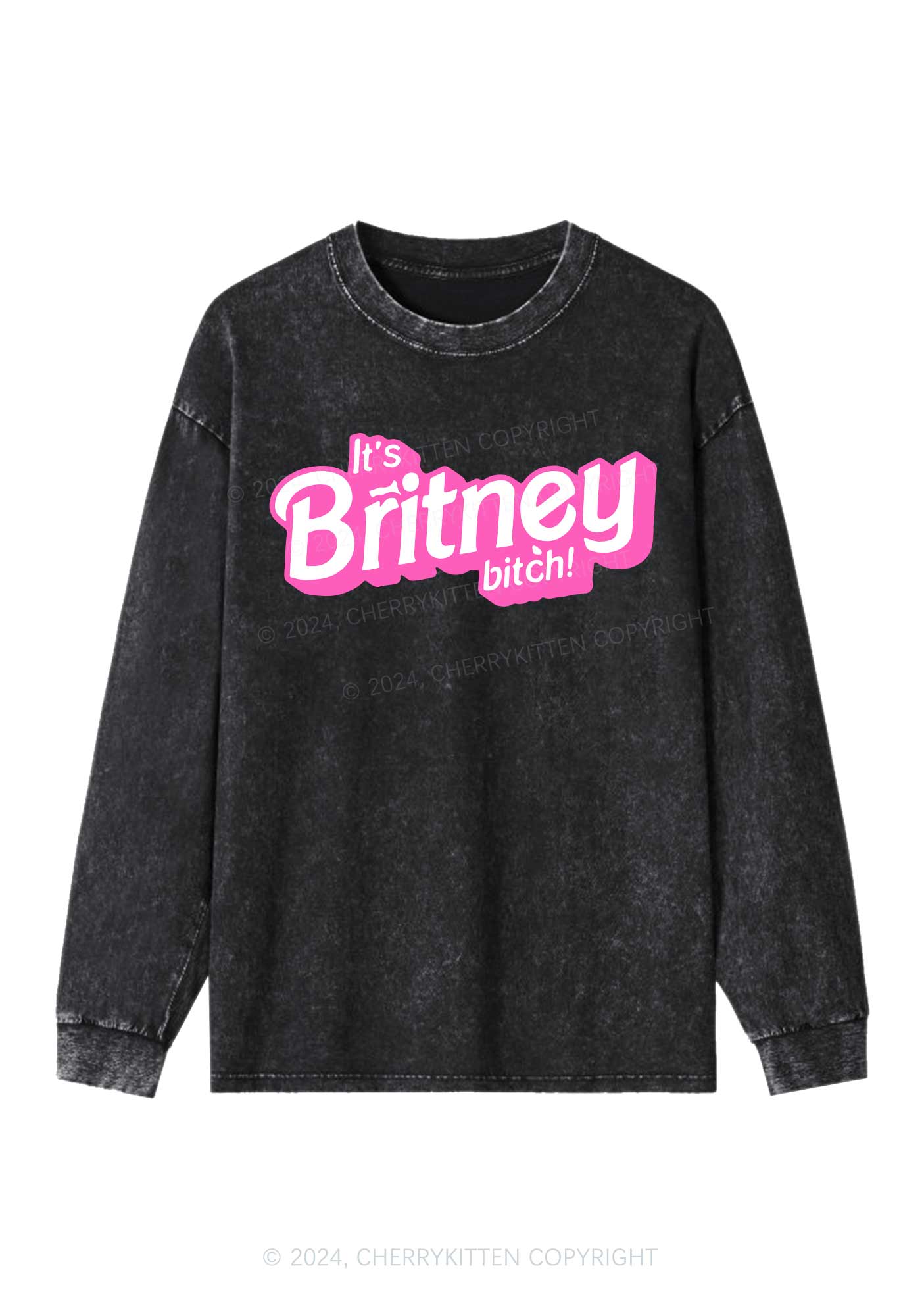 It's Britney Bixch Y2K Washed Long Sleeves Cherrykitten