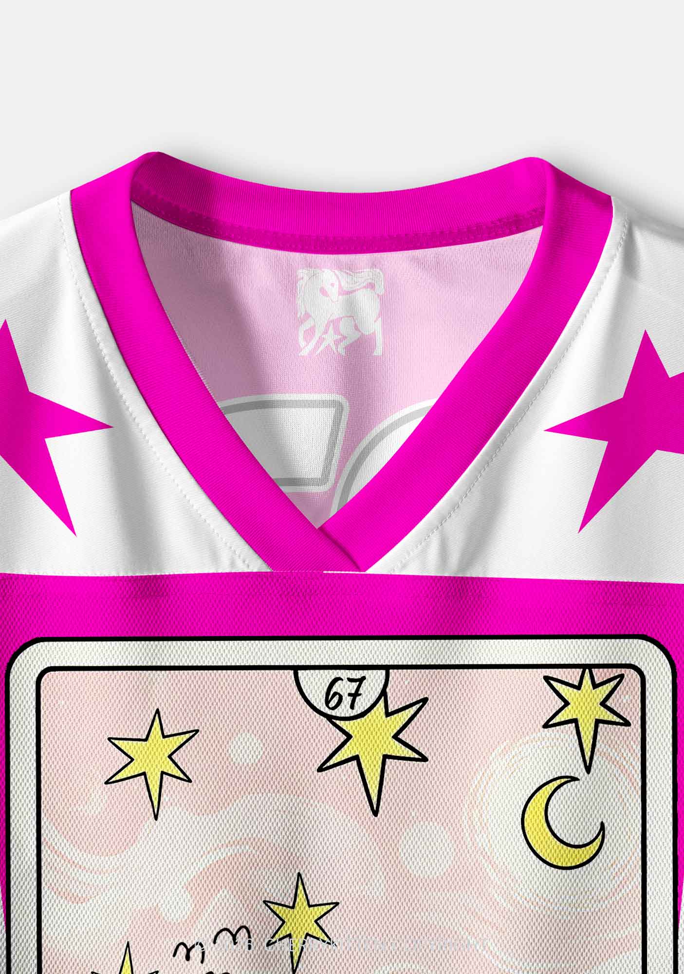 Hot Pink K Pony Y2K Crop Sport Jersey Shirts Cherrykitten