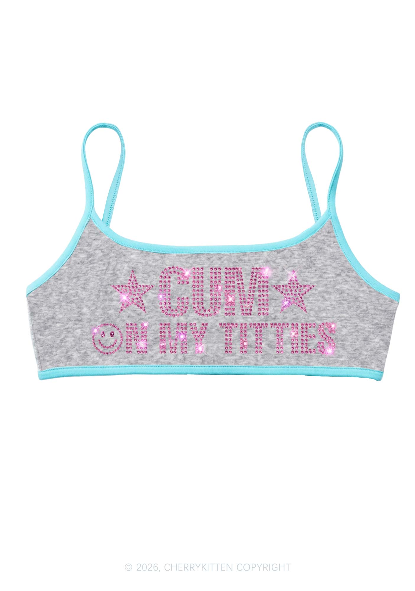 Rhinestone Cxm On My Txtties Y2K Super Crop Cami Cherrykitten