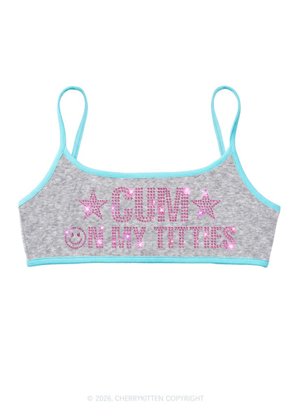 Rhinestone Cxm On My Txtties Y2K Super Crop Cami Cherrykitten