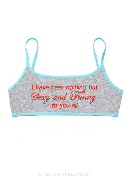 Embroidered I Have Been Nothing Y2K Super Crop Cami Cherrykitten