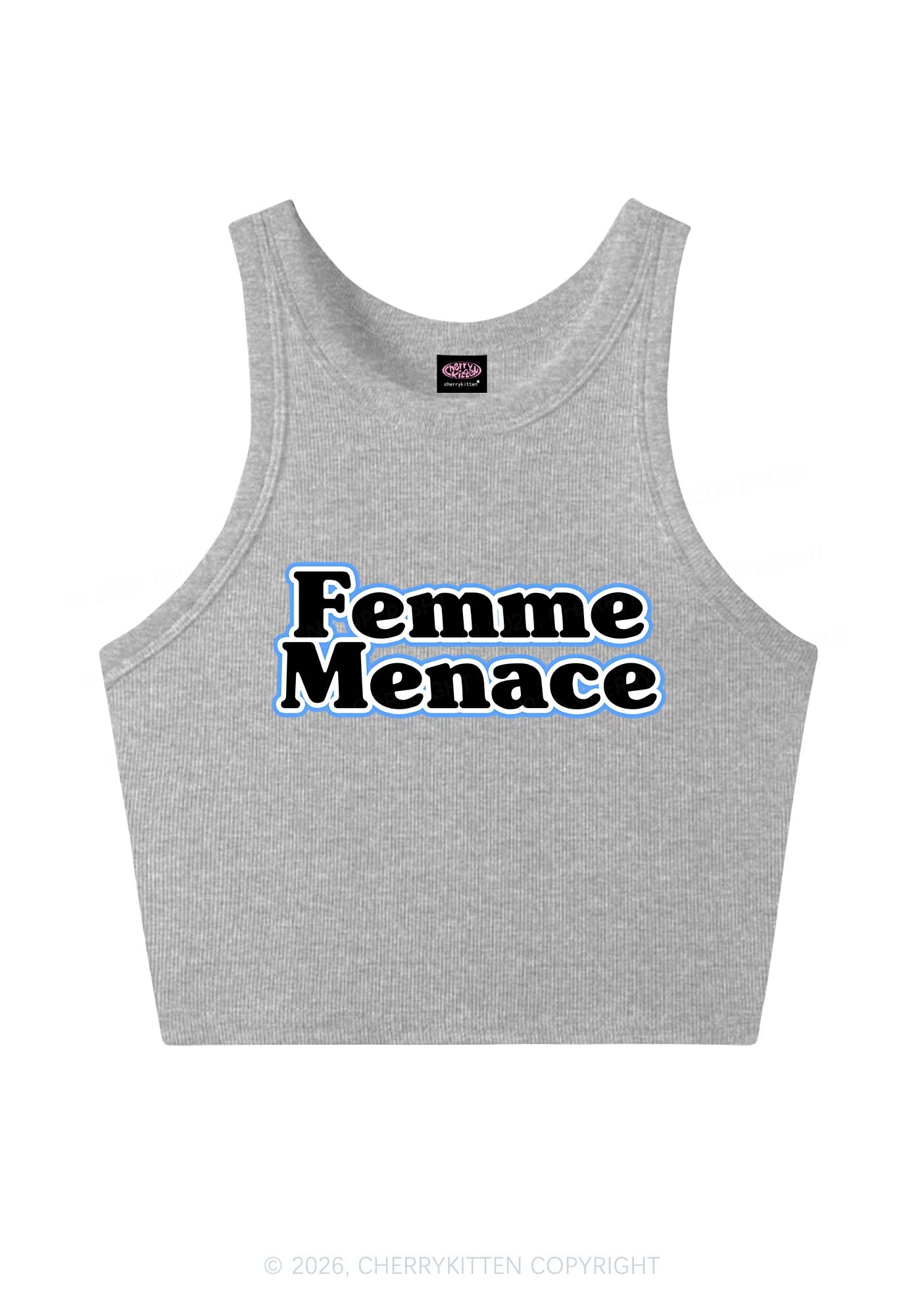 Femme Menace Pride Y2K Crop Tank Top Cherrykitten