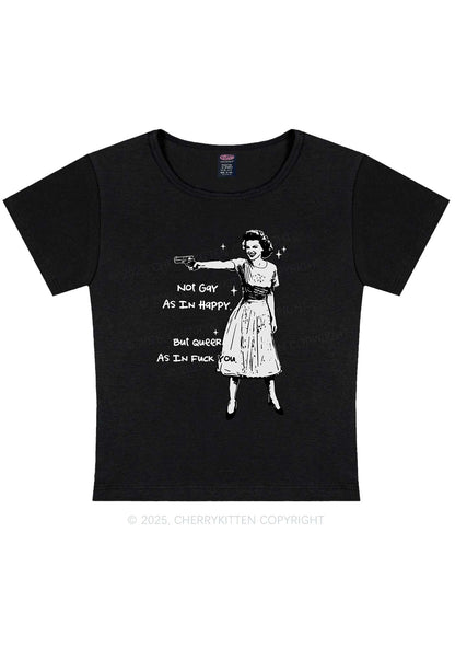 But Queer As In Pride Y2K Baby Tee Cherrykitten