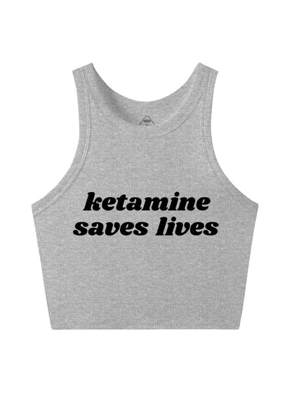 Kxxamine Saves Lives Y2K Crop Tank Top Cherrykitten