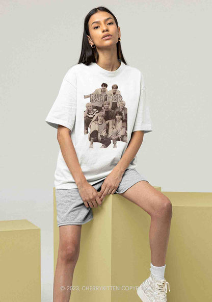 Vintage Butter Bangtan Kpop Y2K Chunky Shirt Cherrykitten