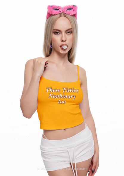 Txtties Nonbinary Too Y2K Spaghetti Strap Cami Cherrykitten