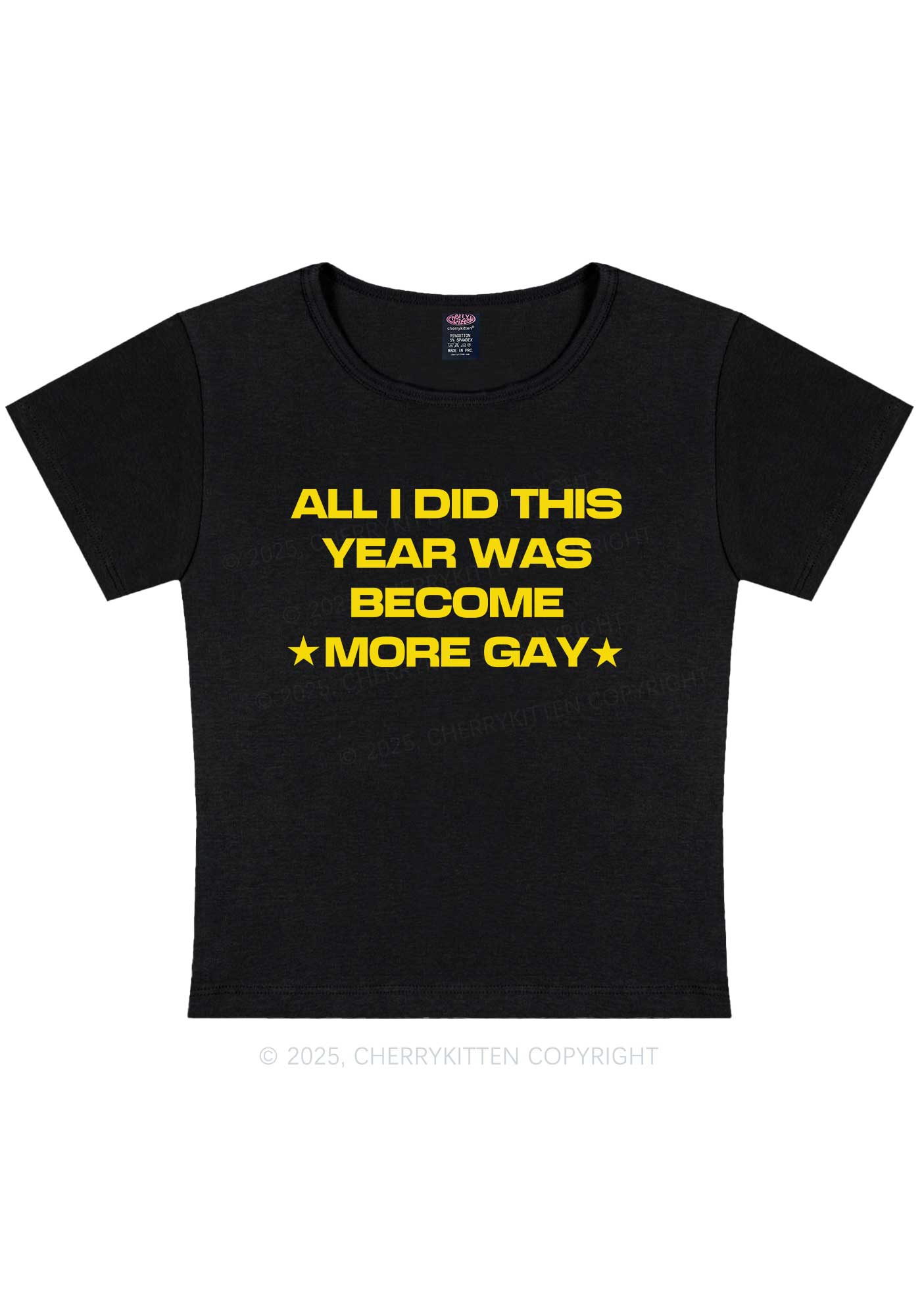 Become More Gay Pride Y2K Baby Tee Cherrykitten
