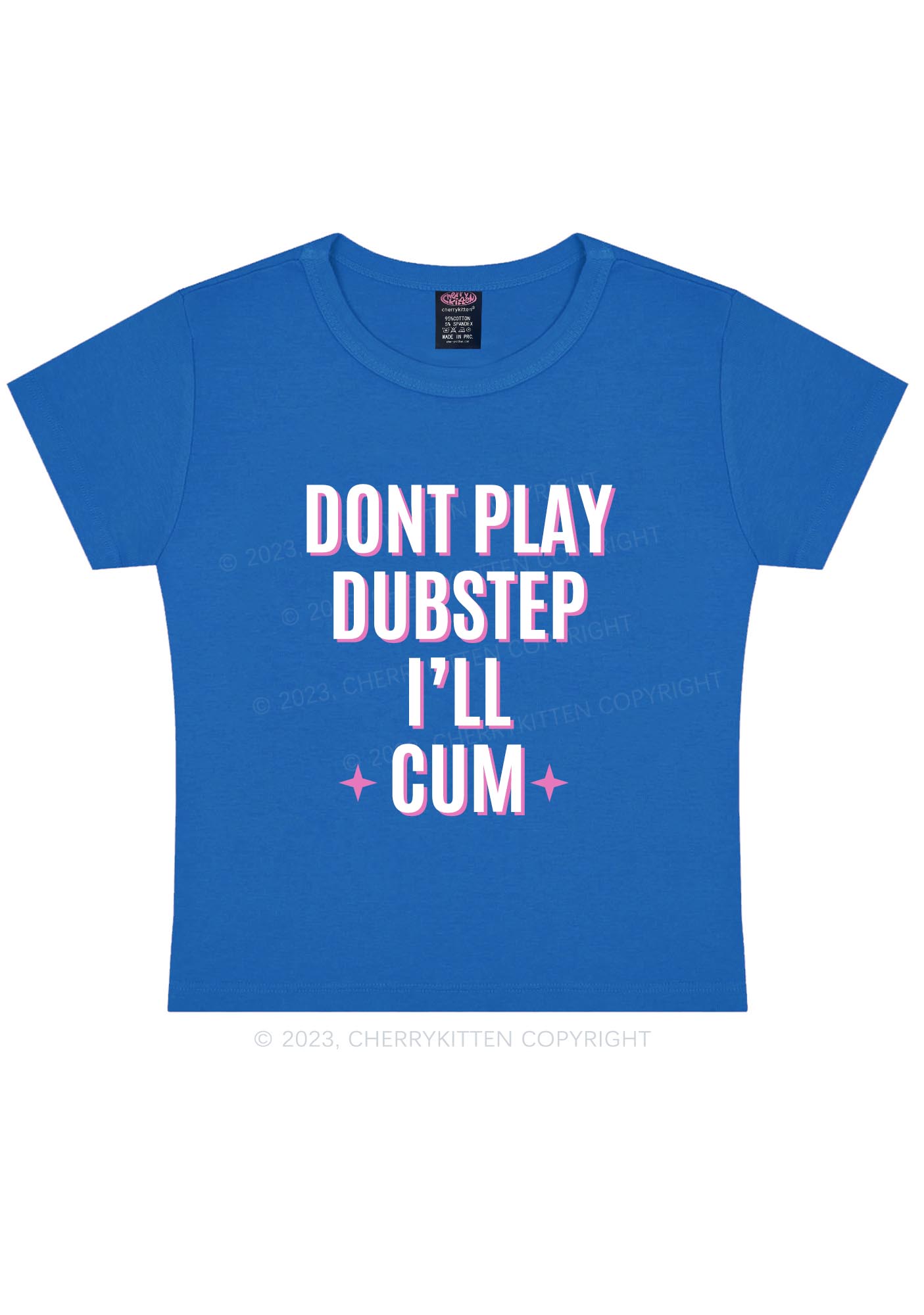 Dont Play Dubstep Y2K Baby Tee Cherrykitten