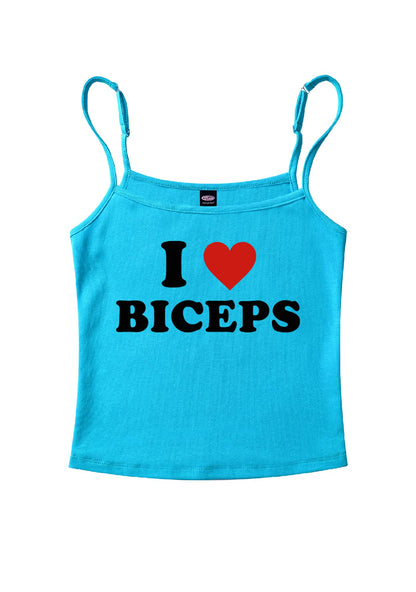 I Love Biceps Y2K Spaghetti Strap Cami Cherrykitten