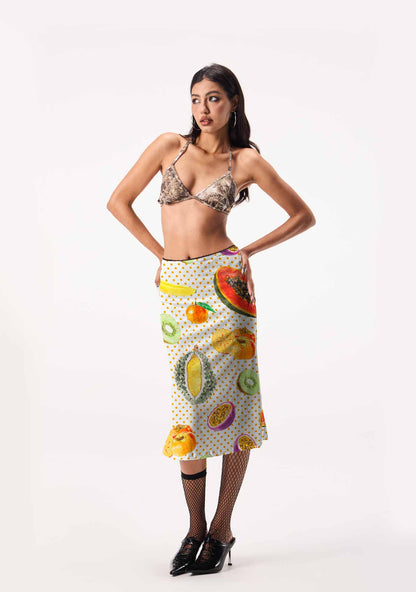 Fruity Dots Pride Y2K Print Midi Skirt Cherrykitten