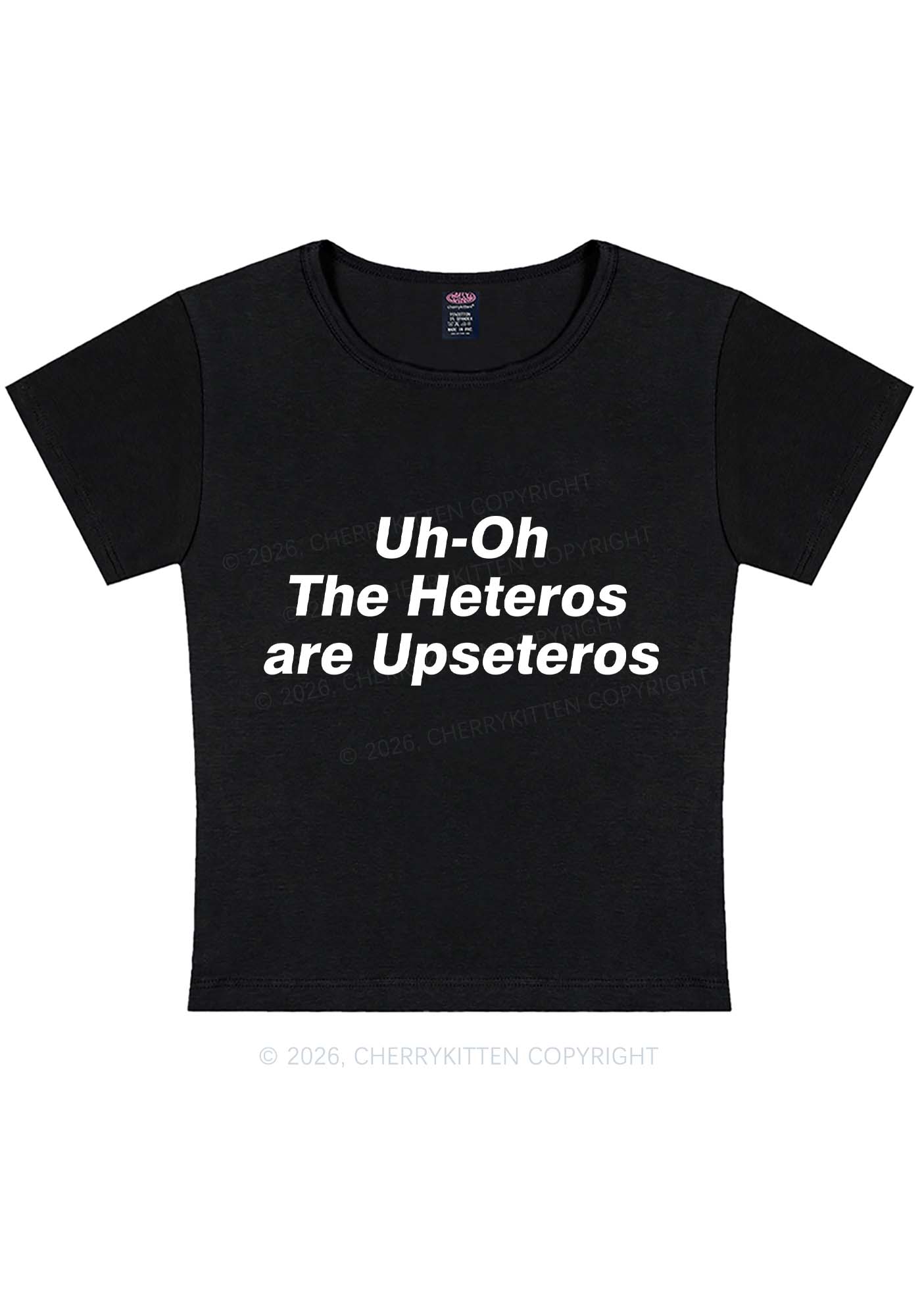 The Heteros Are Upseteros Pride Y2K Baby Tee Cherrykitten