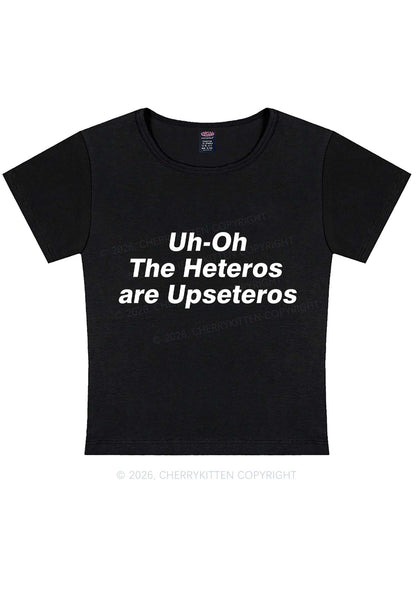 The Heteros Are Upseteros Pride Y2K Baby Tee Cherrykitten
