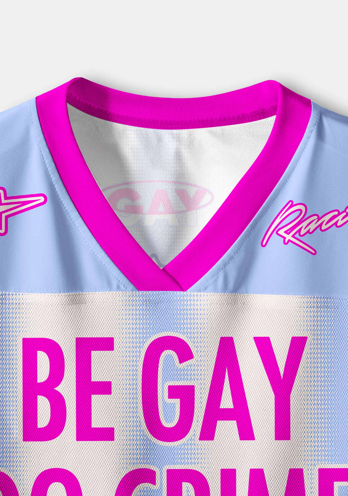 Purple Be Gay Do Crime Pride Y2K Crop Sport Jersey Shirts Cherrykitten