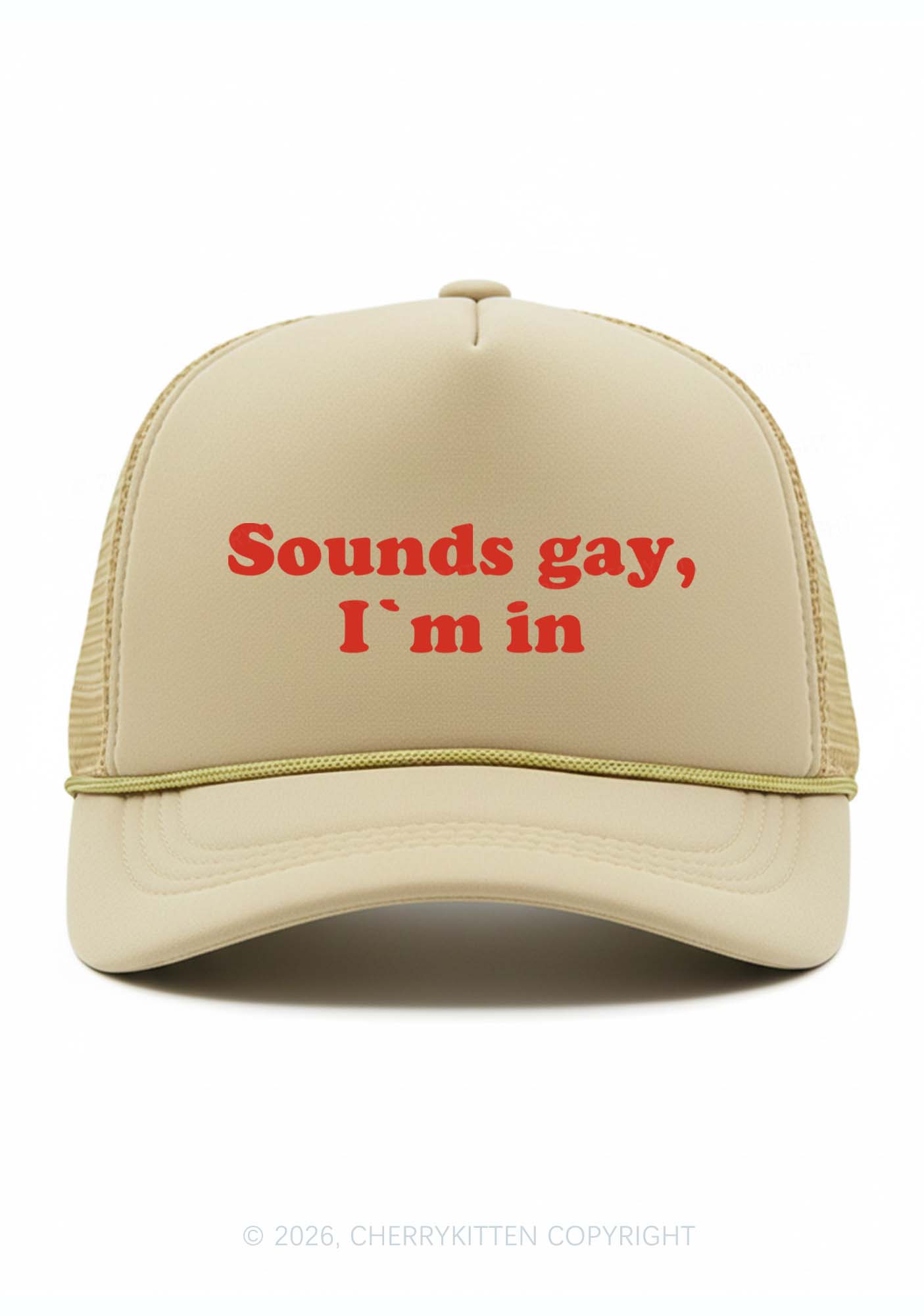 Sounds Gay Im In Pride Y2K Trucker Hat Cherrykitten