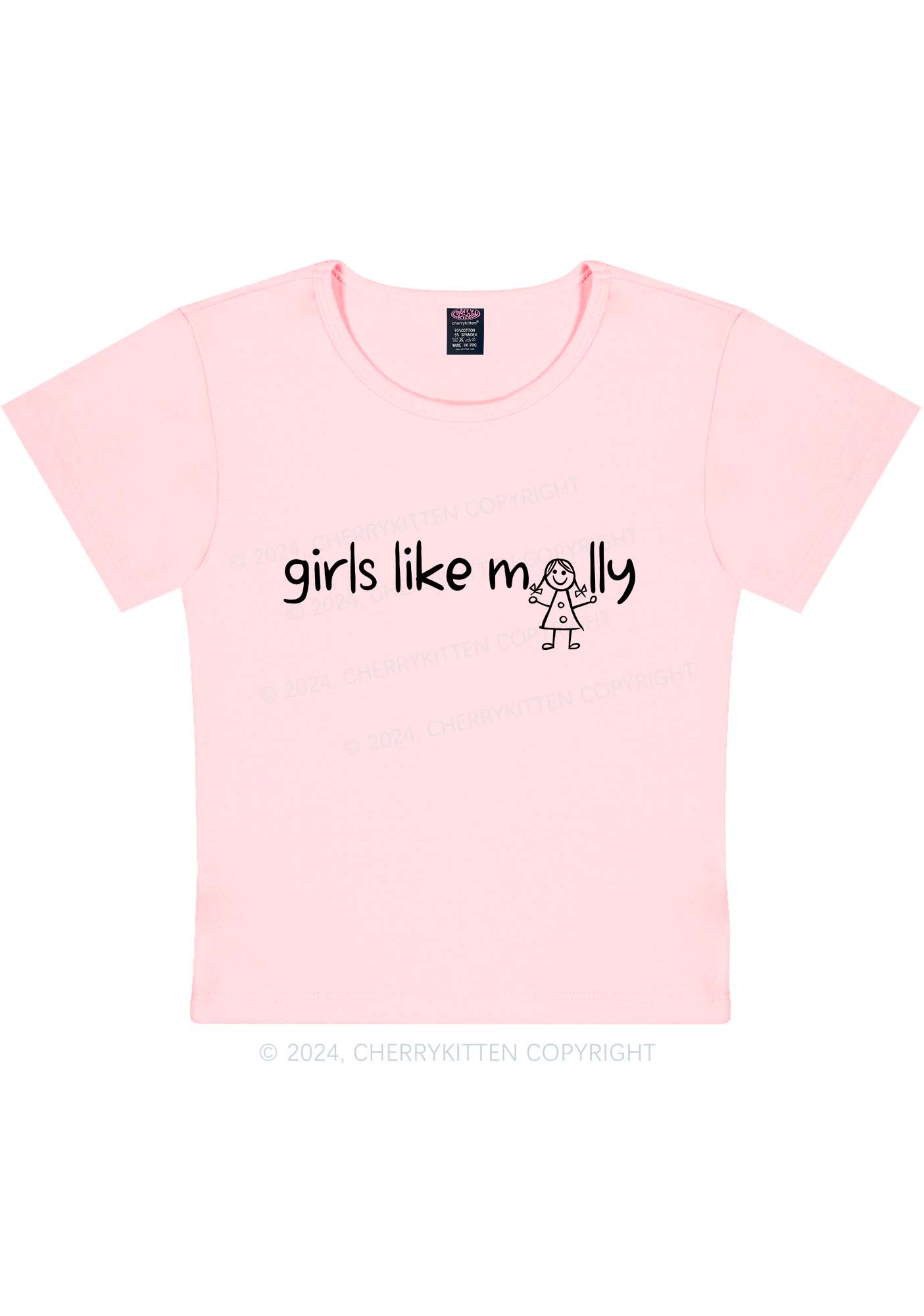 Girls Like Molly Y2K Baby Tee Cherrykitten