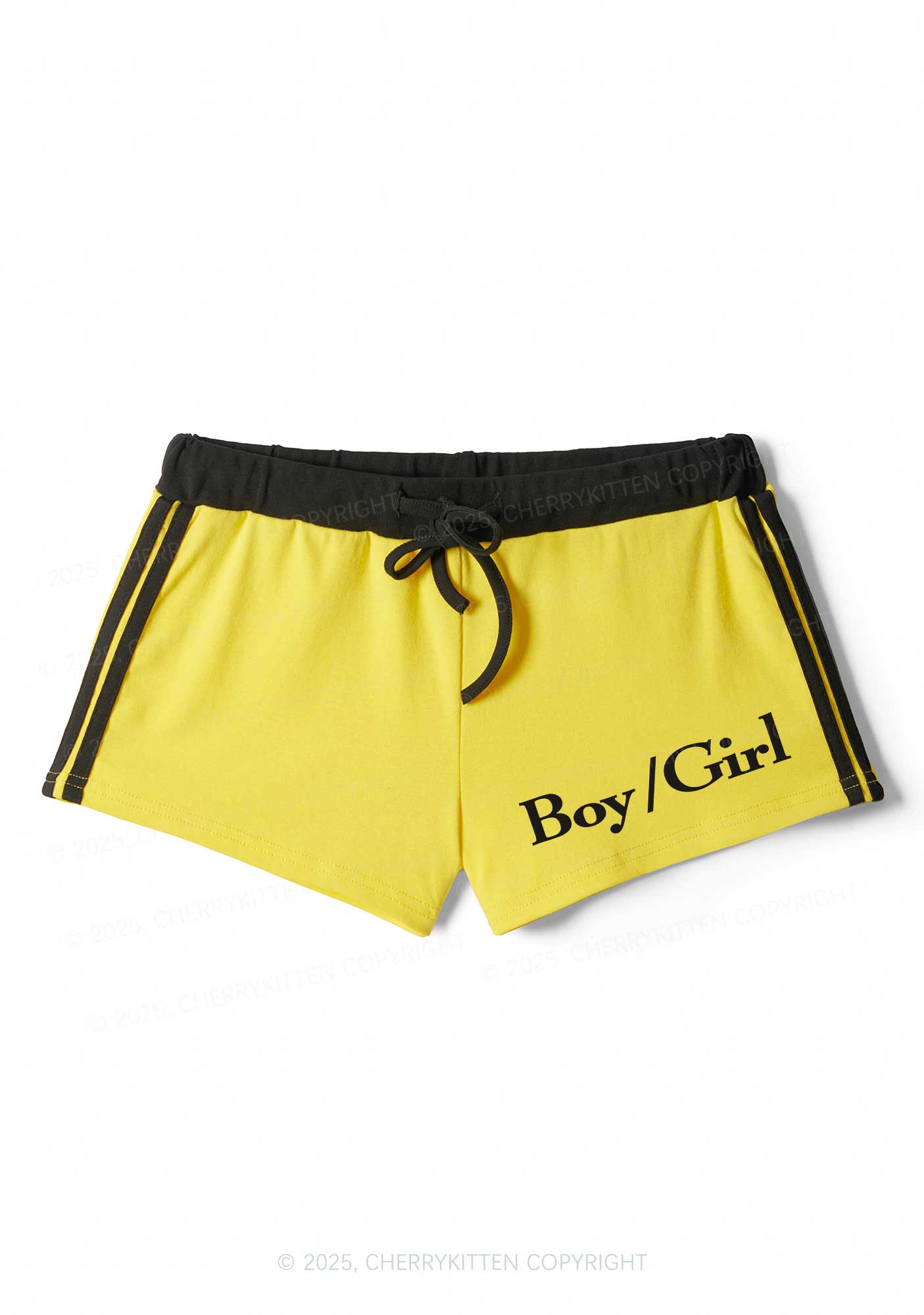 Boy Or Girl Pride Y2K Drawstring Mini Shorts Cherrykitten
