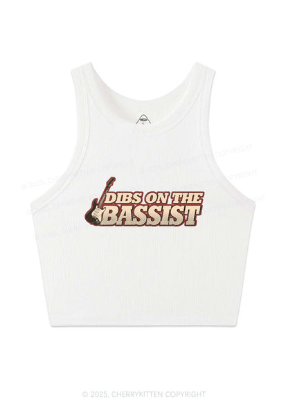 Dibs On The Bassist Y2K Crop Tank Top Cherrykitten