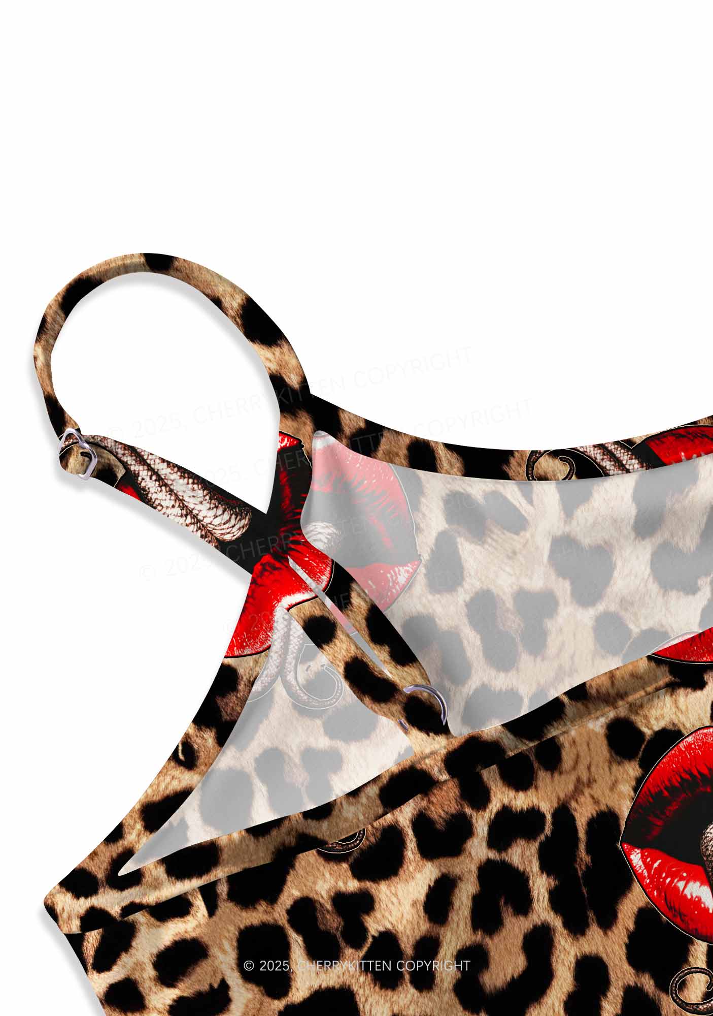 Halloween Leopard Lips Snakes Y2K Print Cami Crop Top Cherrykitten
