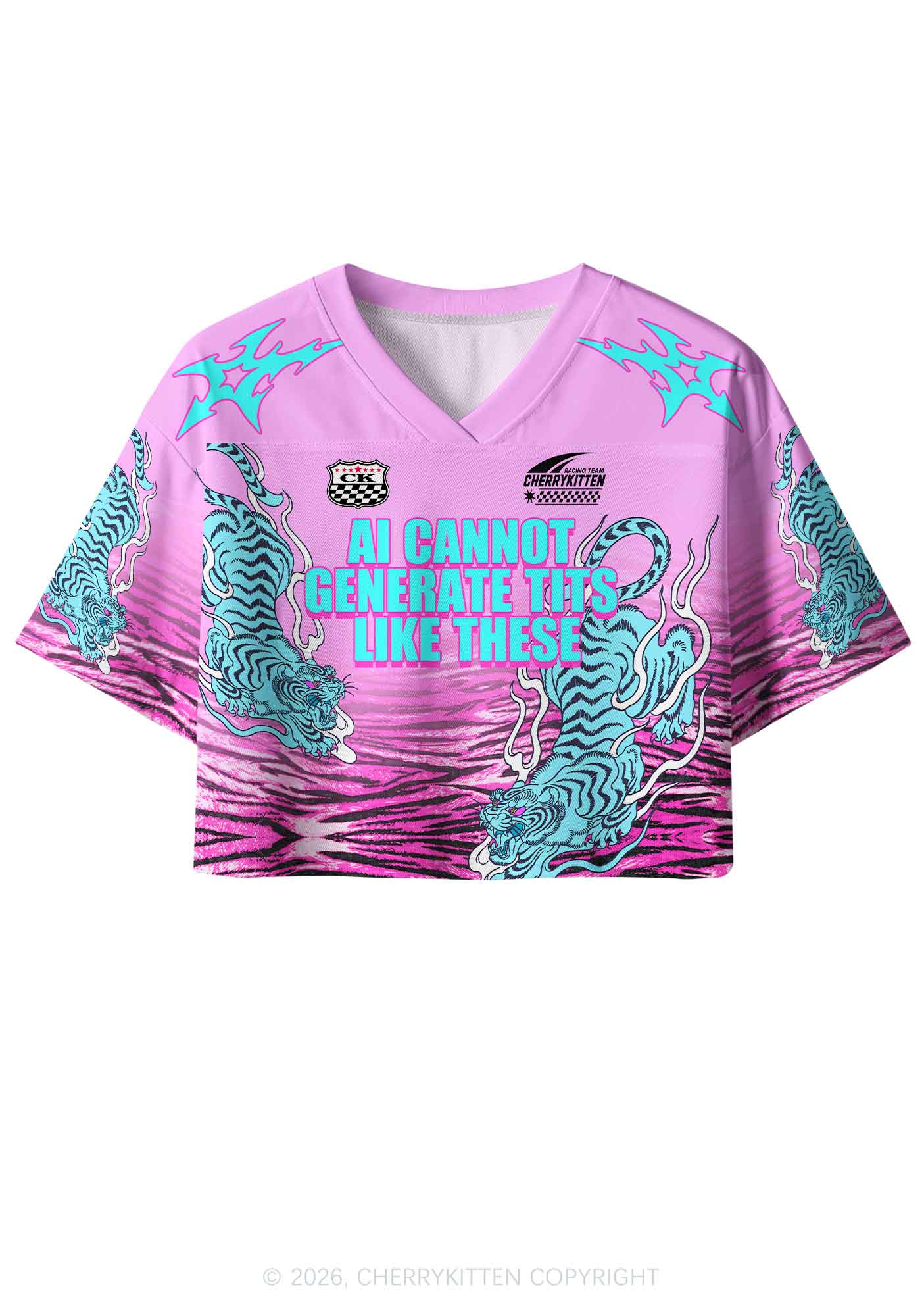 Ai Cannot Generate Txts Y2K Crop Sport Jersey Shirts Cherrykitten